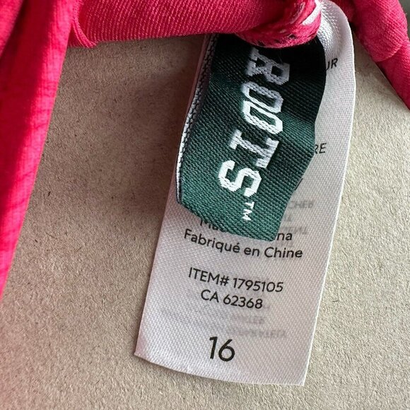 Roots One Piece Bathing Suit Size 16 Pink Swim - Picture 6 of 6